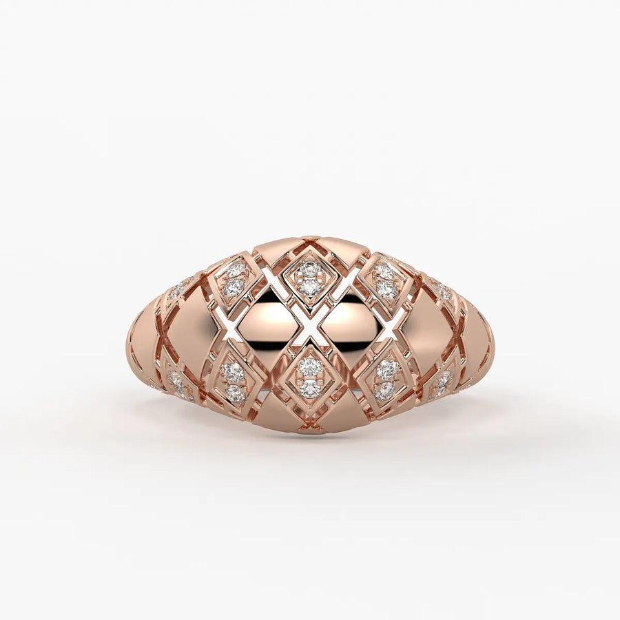 Lattice Luxe Monarch Ring