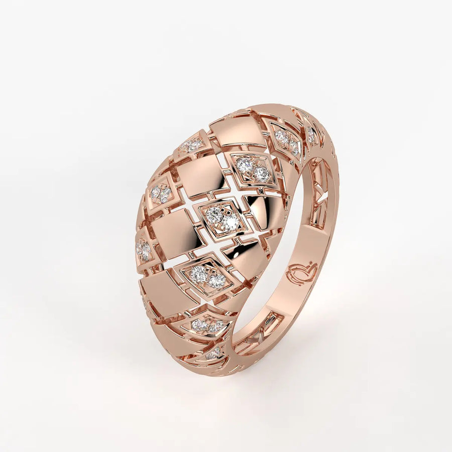Lattice Luxe Monarch Ring