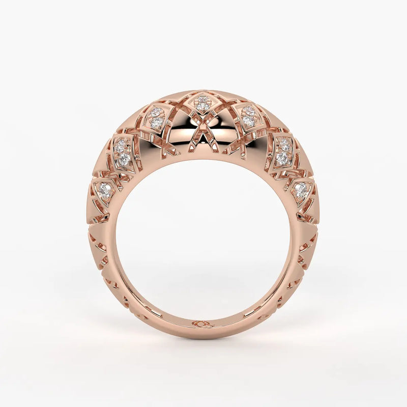 Lattice Luxe Monarch Ring