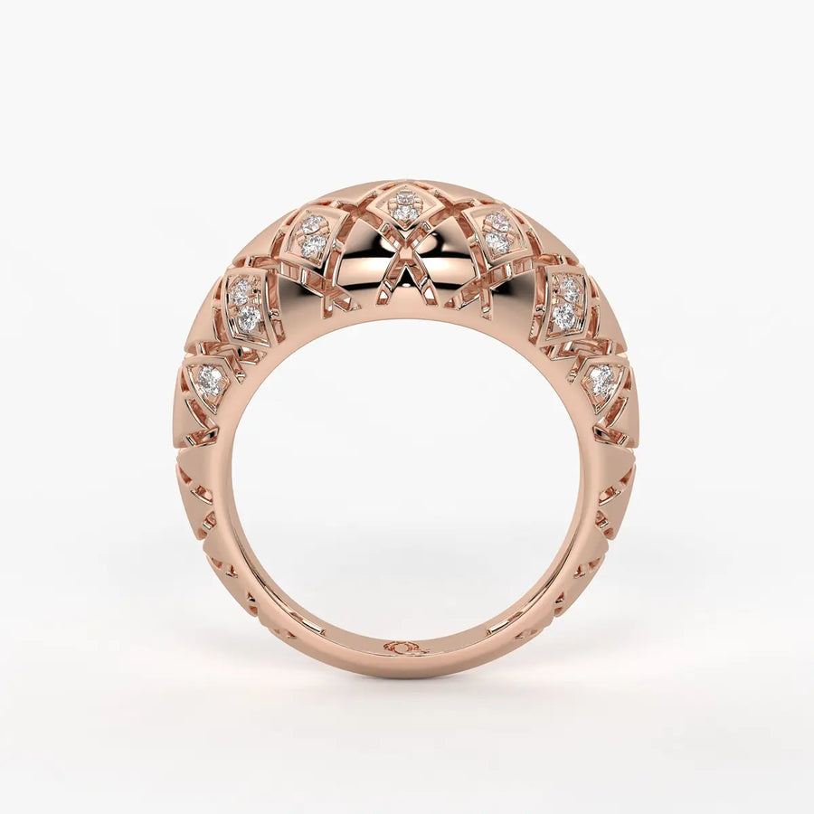 Lattice Luxe Monarch Ring