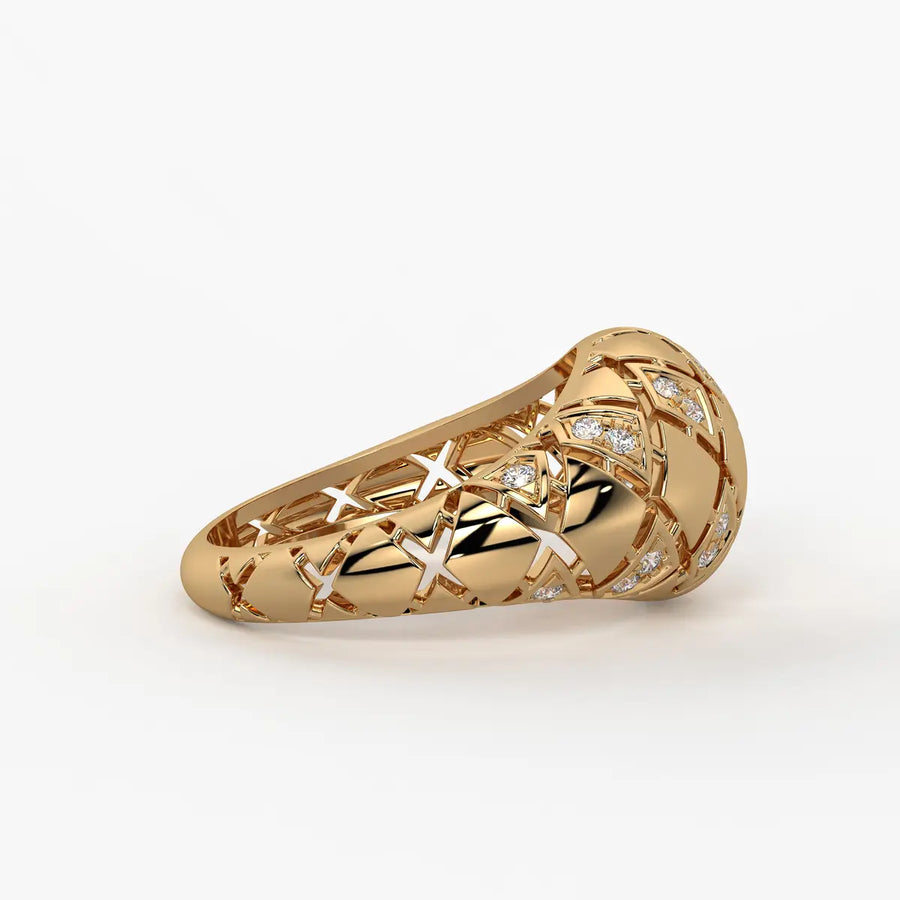 Lattice Luxe Monarch Ring