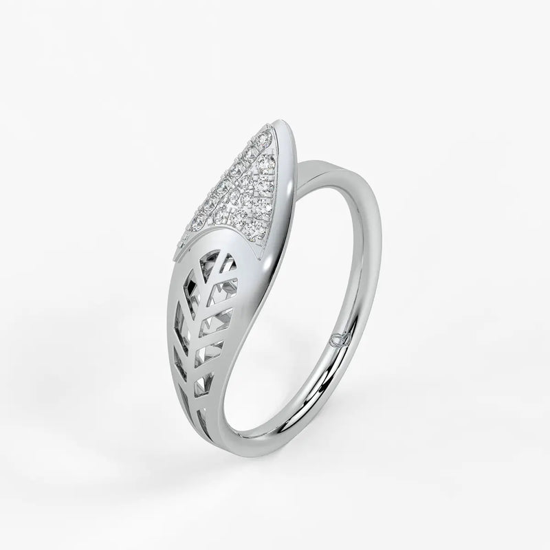 Sylverra Leaf Radiance Ring