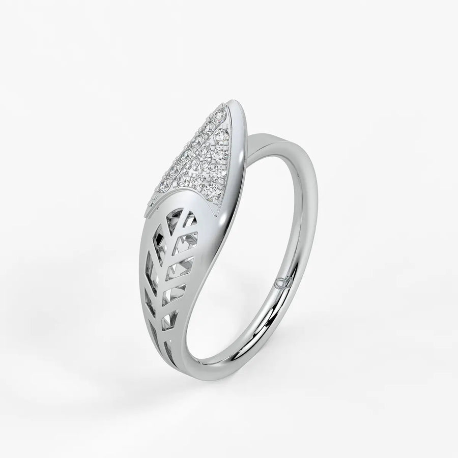 Sylverra Leaf Radiance Ring