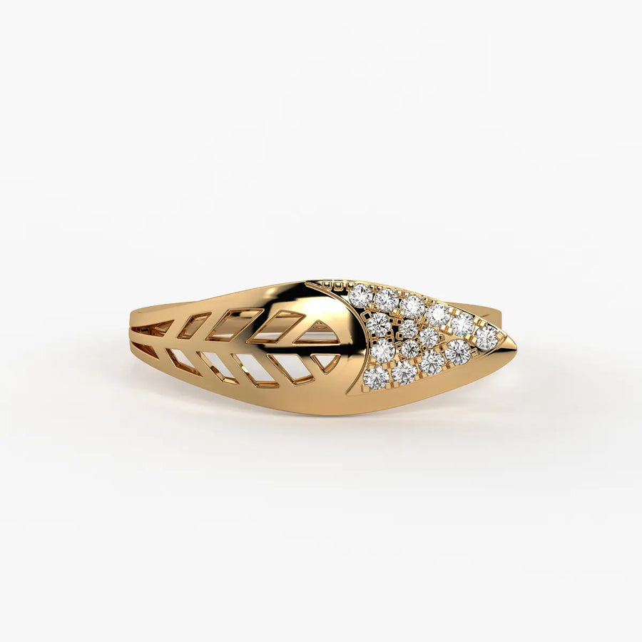 Sylverra Leaf Radiance Ring