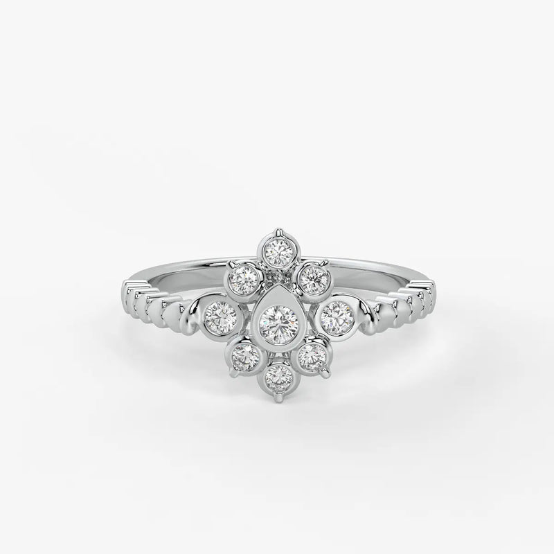 Petal Burst Diamond Ring