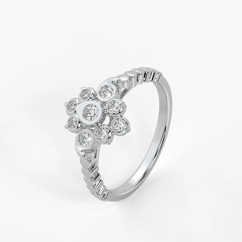 Petal Burst Diamond Ring