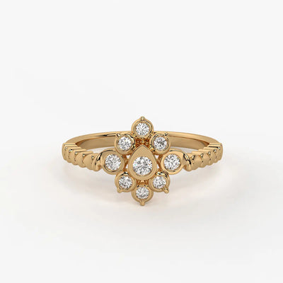Petal Burst Diamond Ring