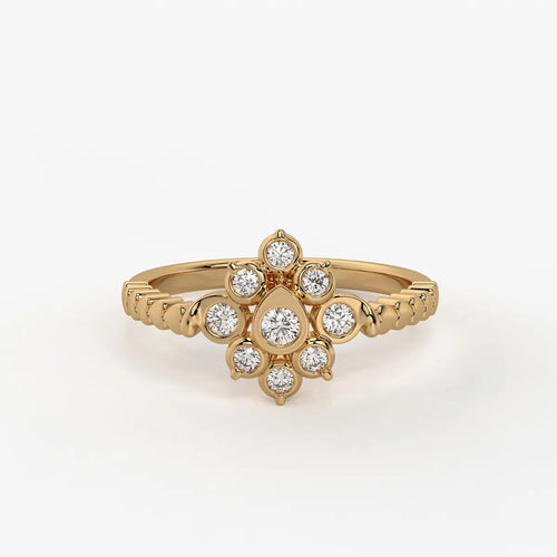 Petal Burst Diamond Ring