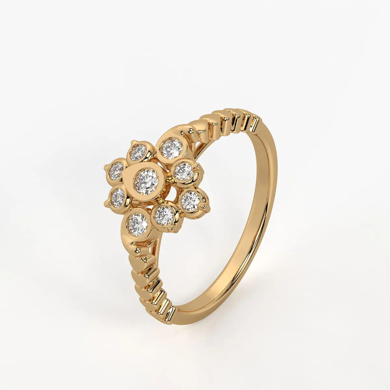 Petal Burst Diamond Ring