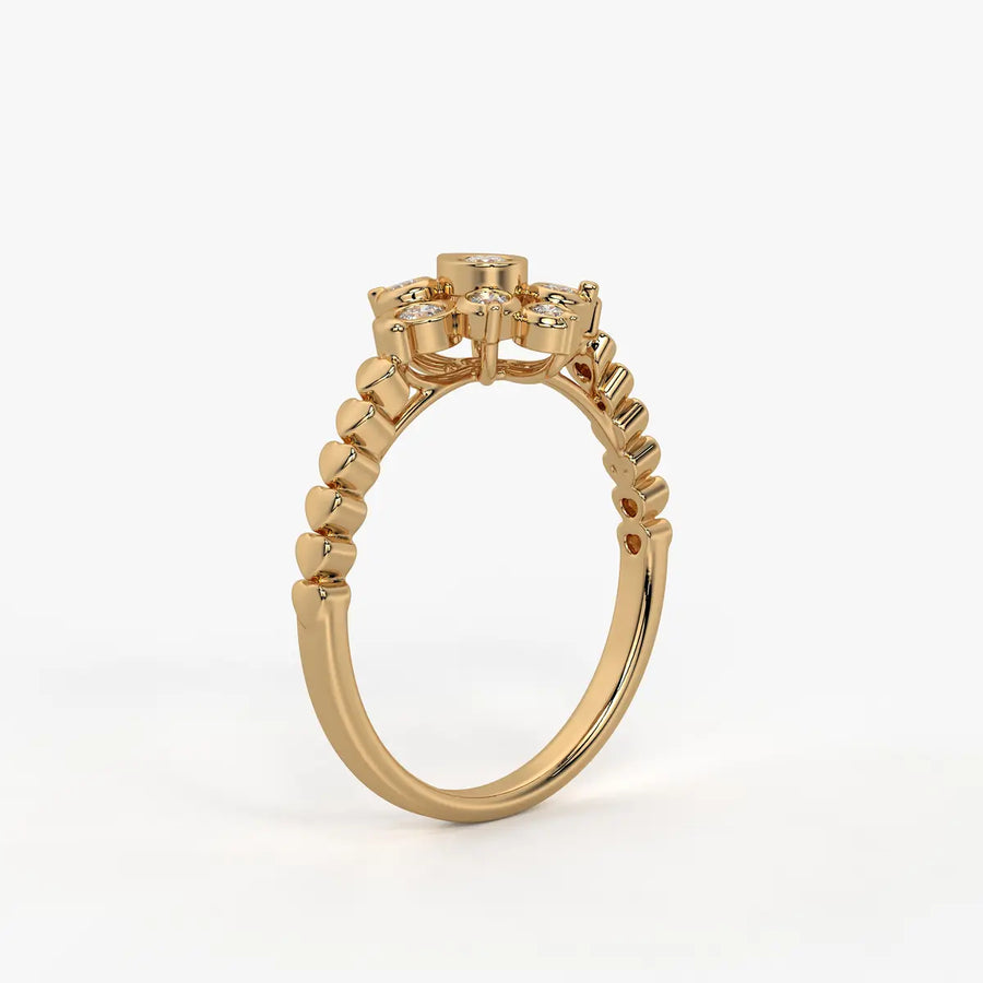 Petal Burst Diamond Ring
