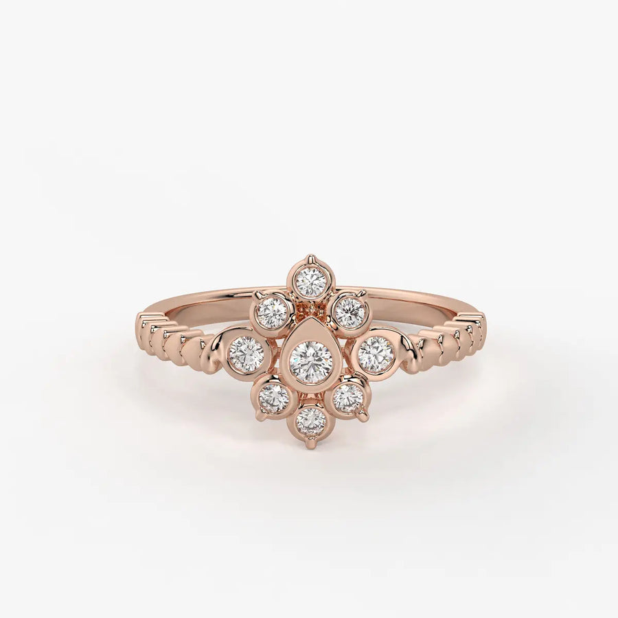 Petal Burst Diamond Ring