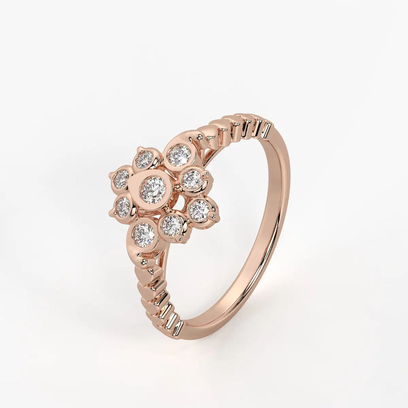 Petal Burst Diamond Ring