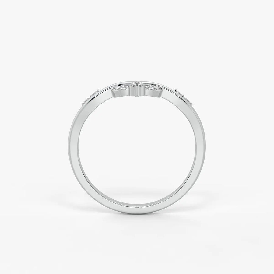 Crown Vee Diamond Ring