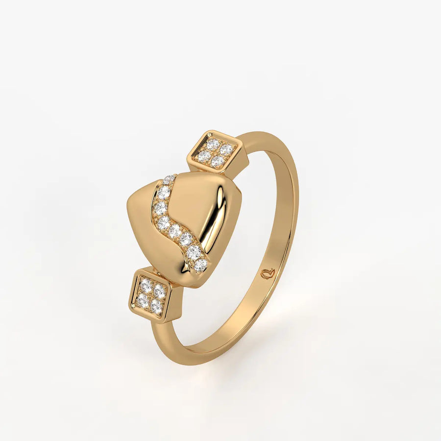 Arvielle Curva Heart Spark Ring