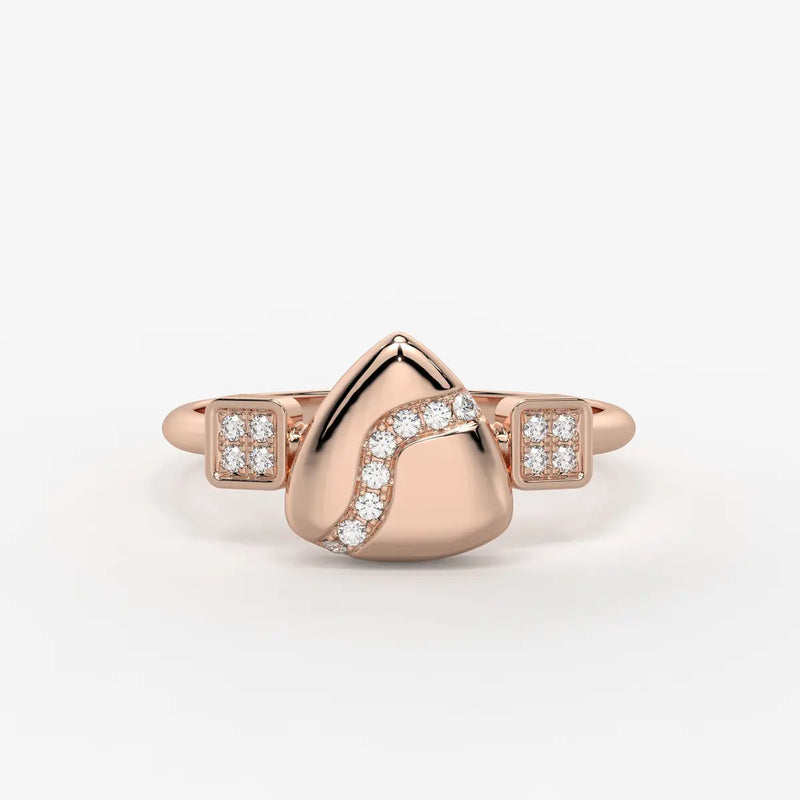 Arvielle Curva Heart Spark Ring