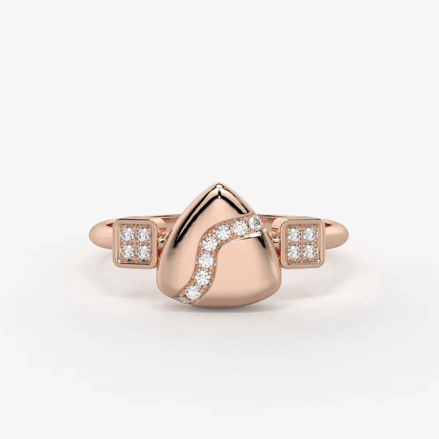 Arvielle Curva Heart Spark Ring