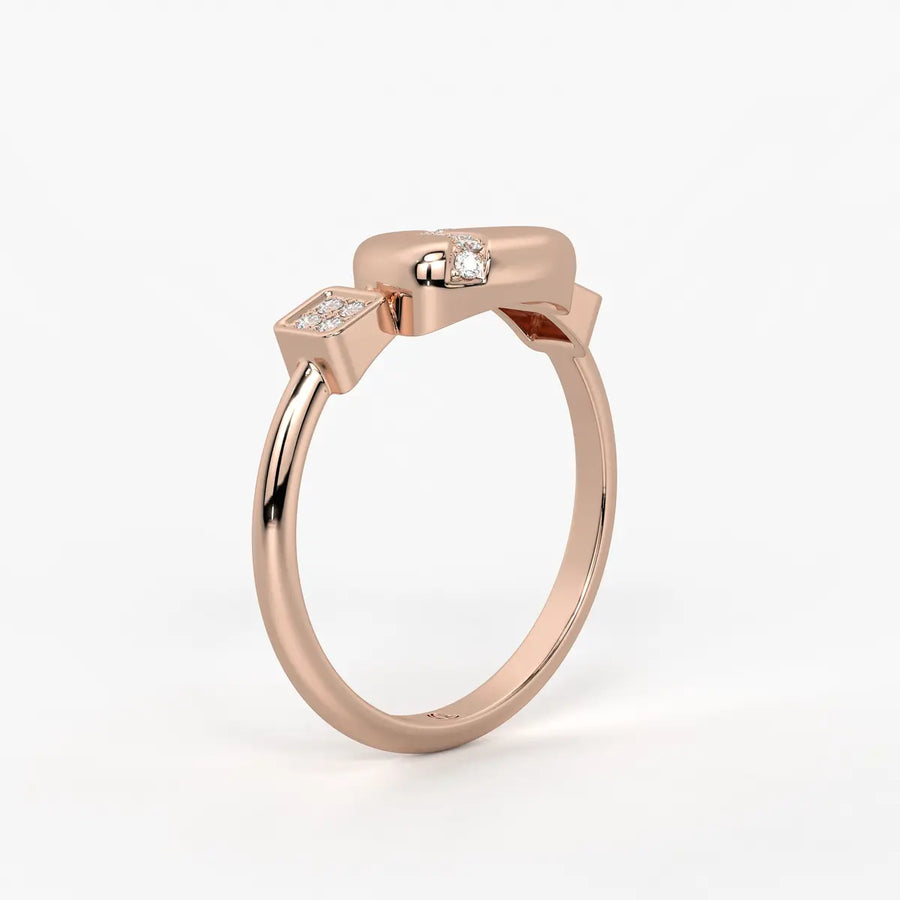 Arvielle Curva Heart Spark Ring