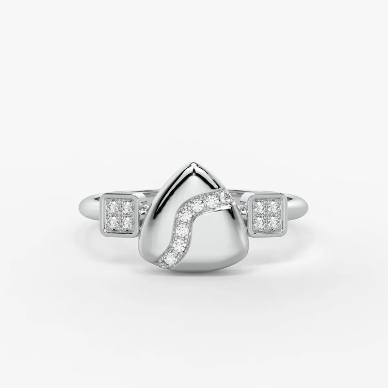Arvielle Curva Heart Spark Ring
