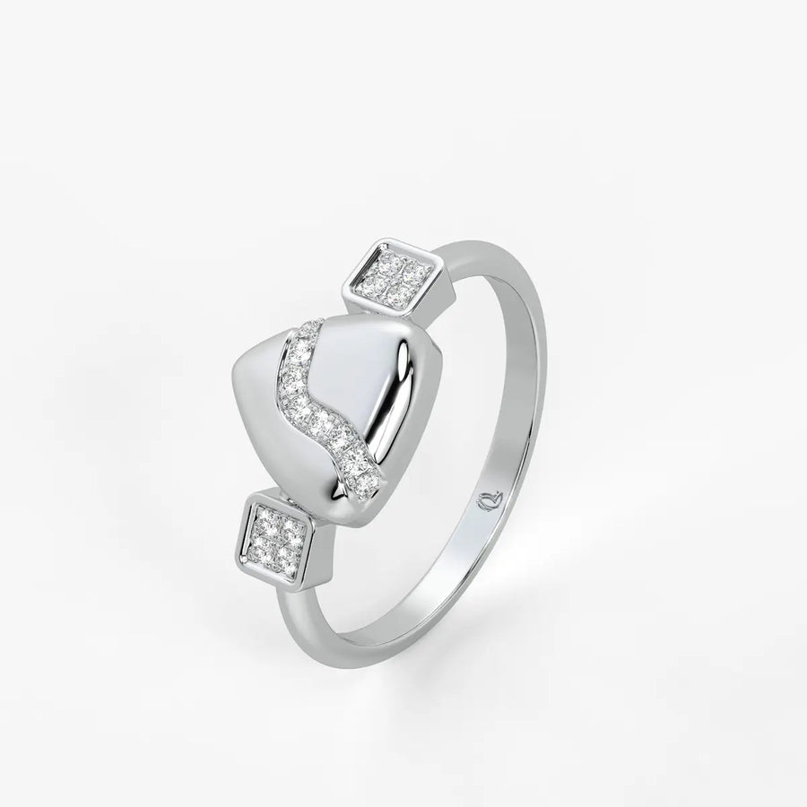 Arvielle Curva Heart Spark Ring