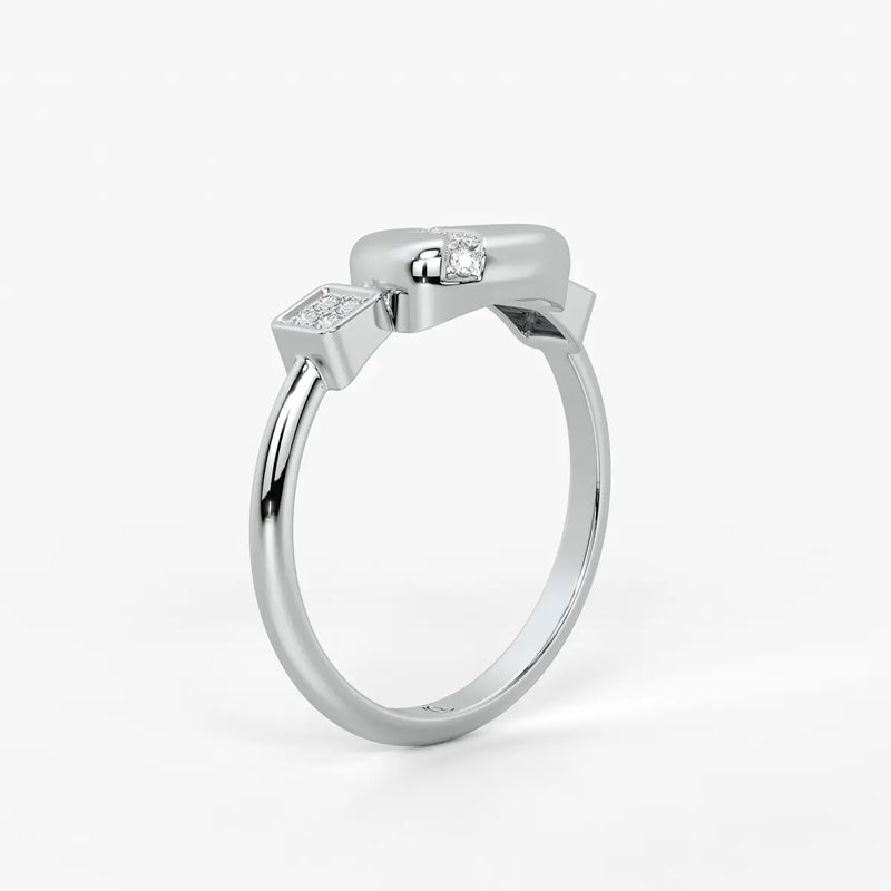 Arvielle Curva Heart Spark Ring