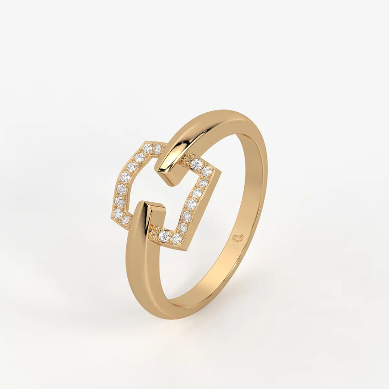 Orlisse Halo Frame Statement Ring
