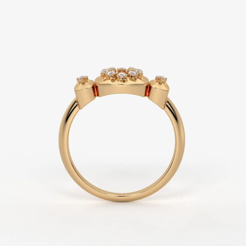 Celestria Halo Crest Ring