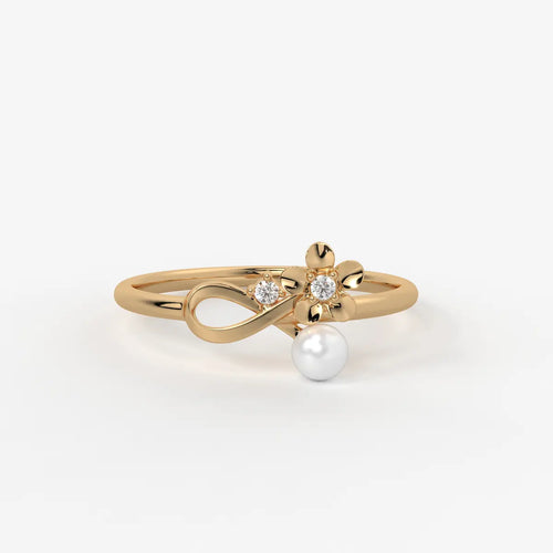 Infiora Bloom Pearl Grace Ring