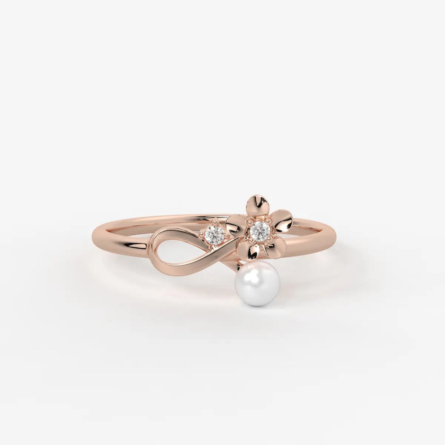 Infiora Bloom Pearl Grace Ring