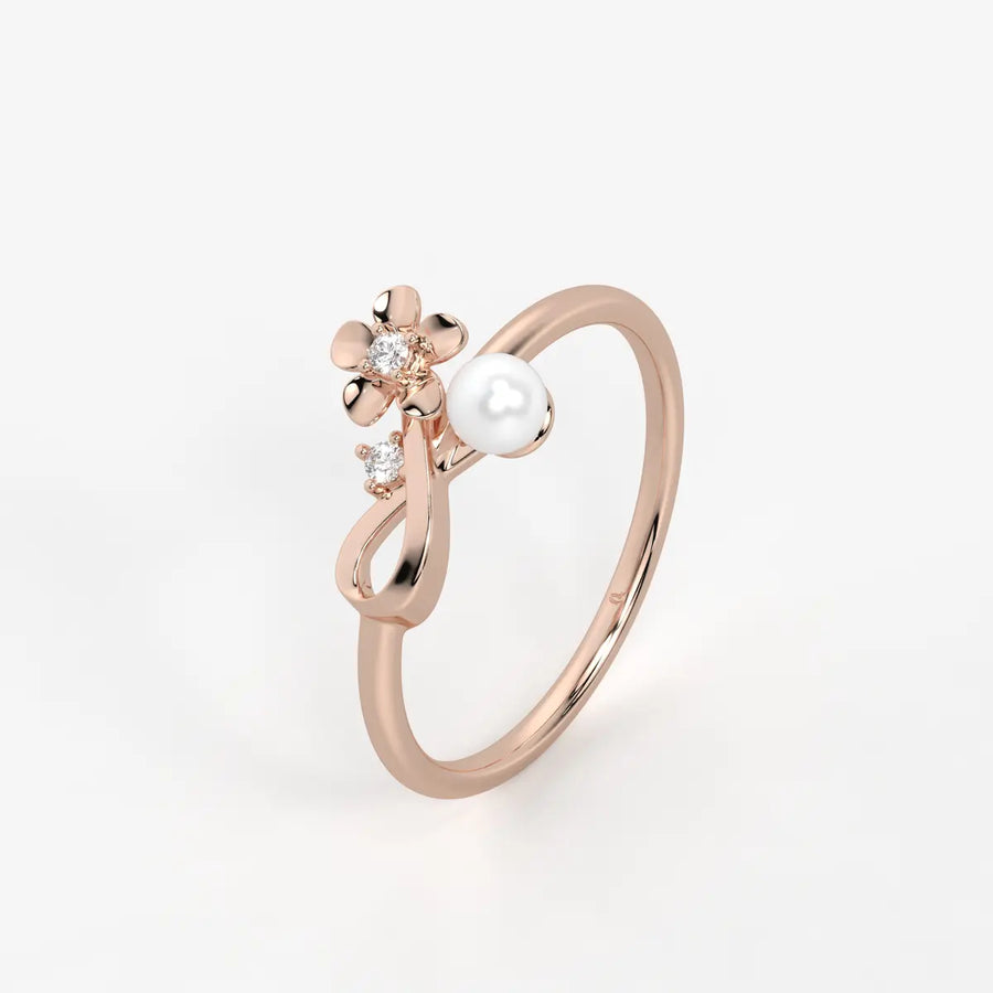 Infiora Bloom Pearl Grace Ring