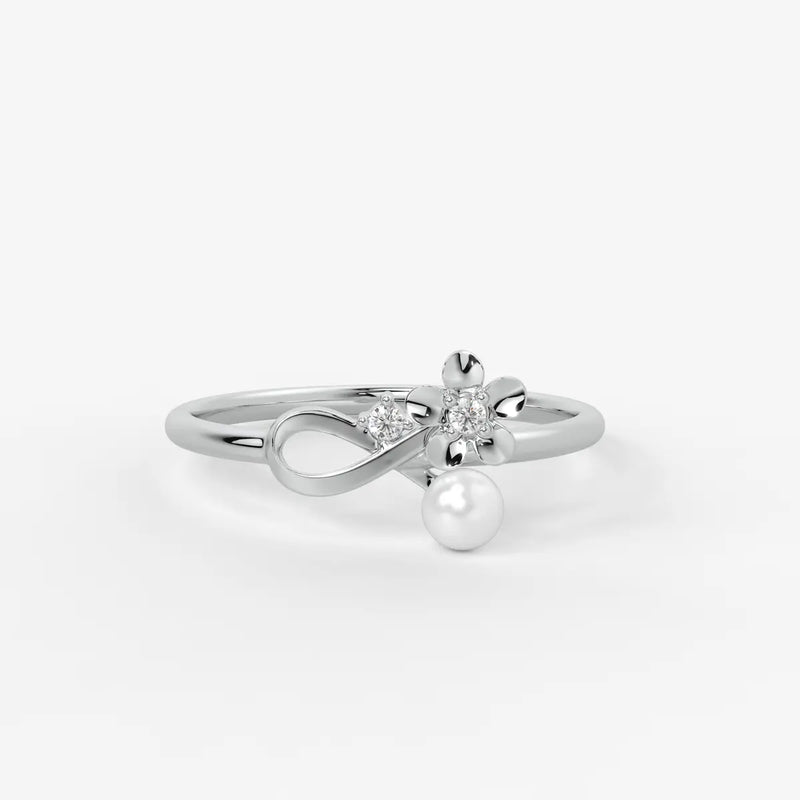 Infiora Bloom Pearl Grace Ring