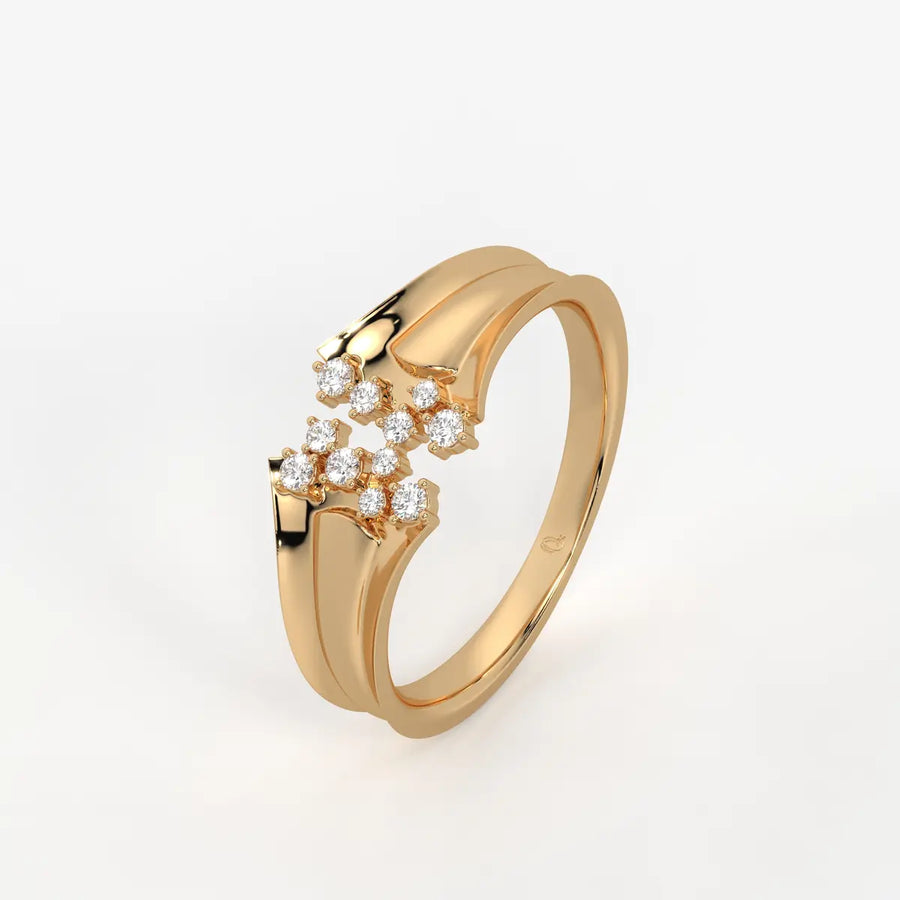 Elvara Bloom Cross Spark Ring