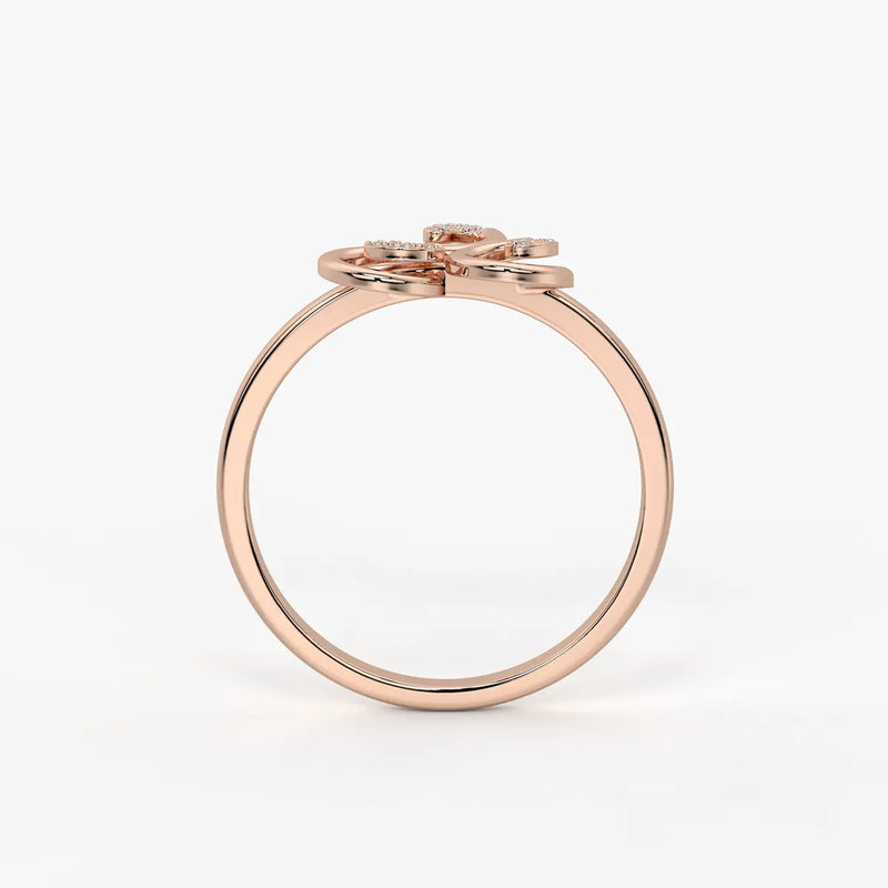 Triluna Swirl Diamond Ring