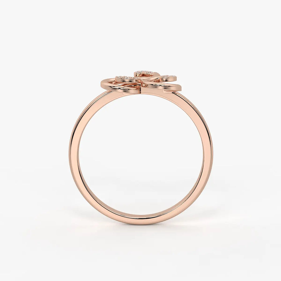 Triluna Swirl Diamond Ring