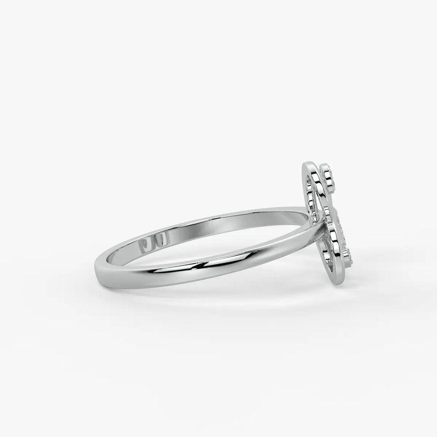 Triluna Swirl Diamond Ring