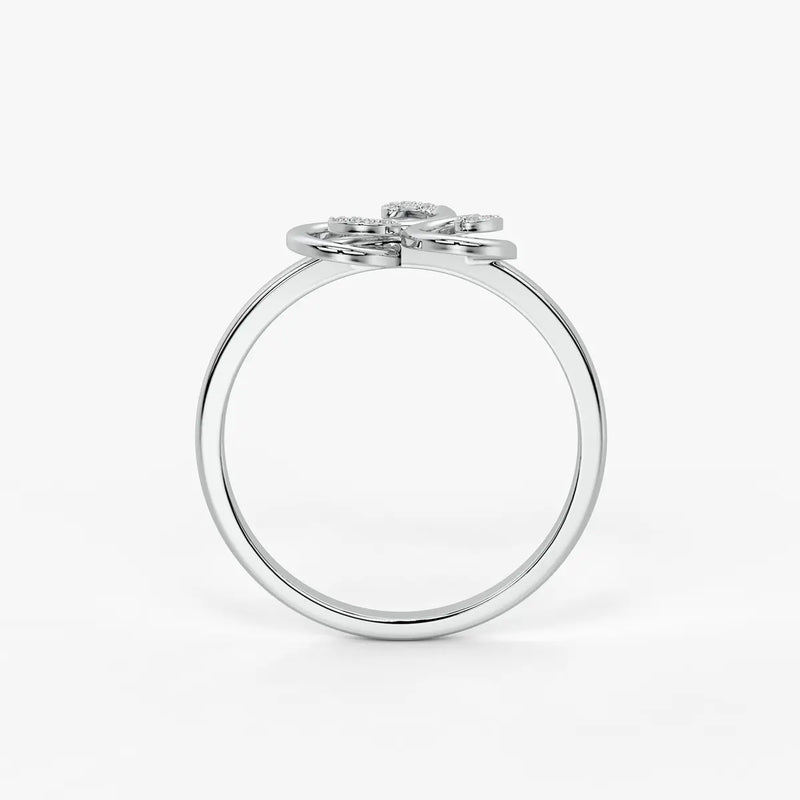 Triluna Swirl Diamond Ring