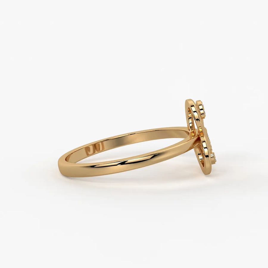 Triluna Swirl Diamond Ring