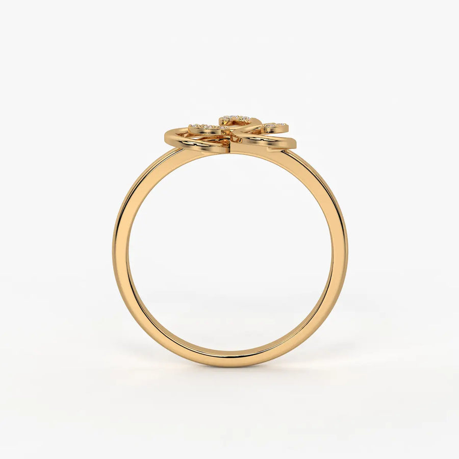 Triluna Swirl Diamond Ring