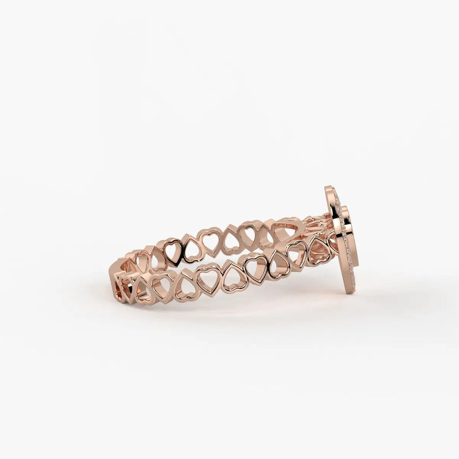 Love Lattice Heart Diamond Ring