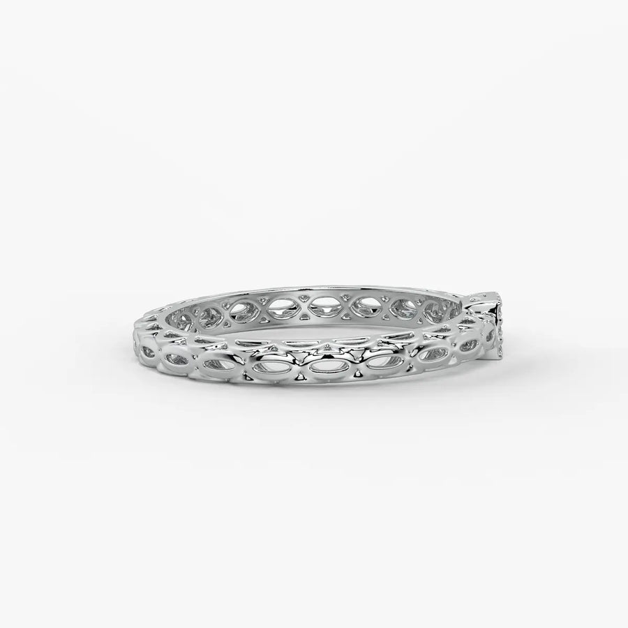 Lattice Cube Diamond Ring