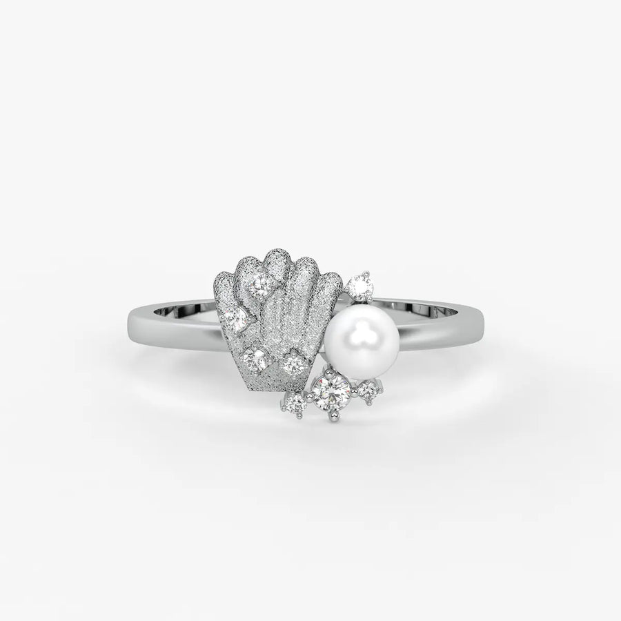 Floral Pearl Designer Ring