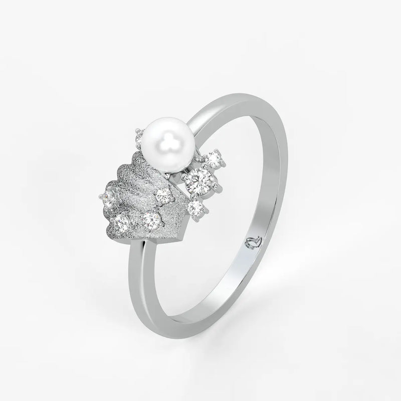 Floral Pearl Designer Ring