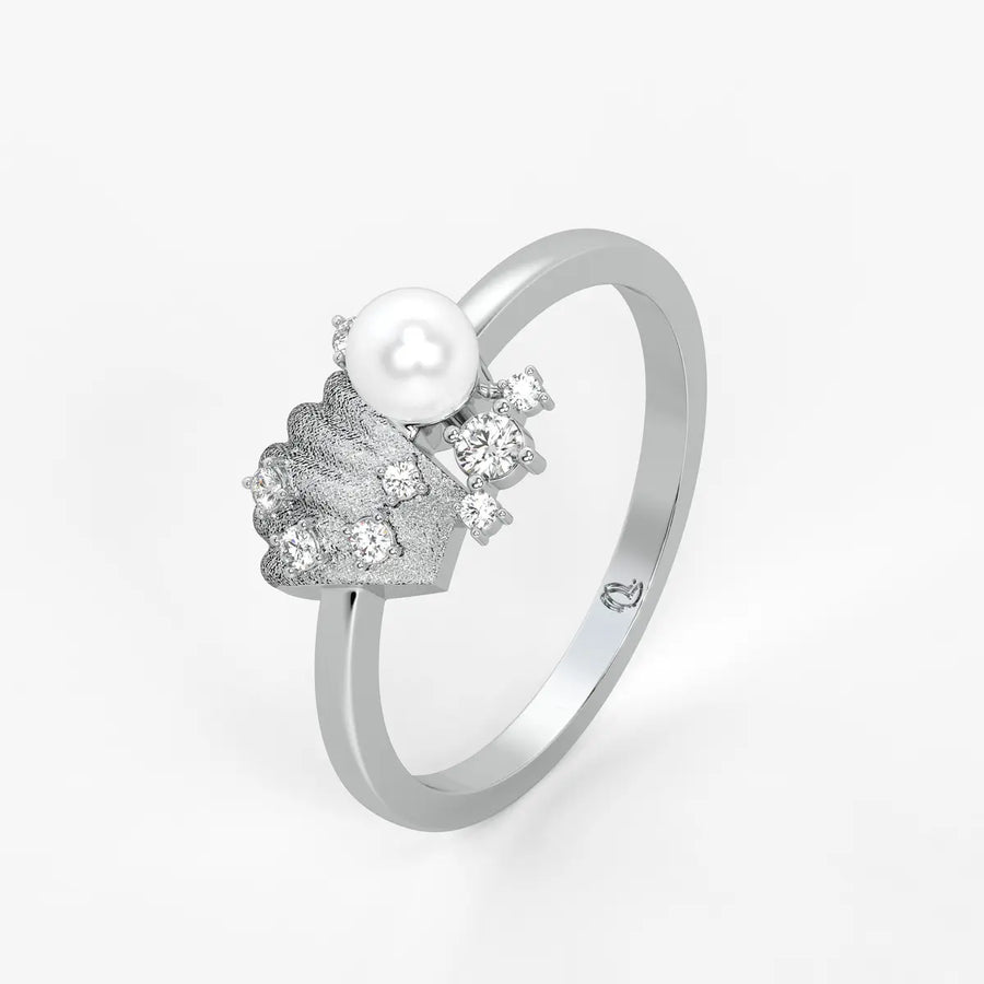 Floral Pearl Designer Ring