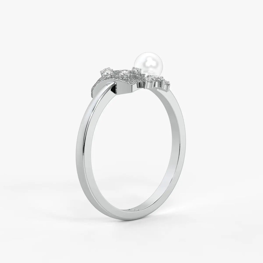 Floral Pearl Designer Ring