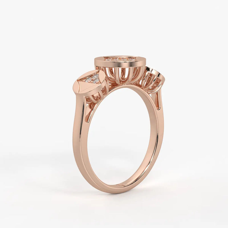 Geometric Cluster Designer Ladies Ring