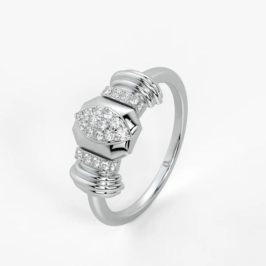 Marquise Geometric Statement Ladies Ring
