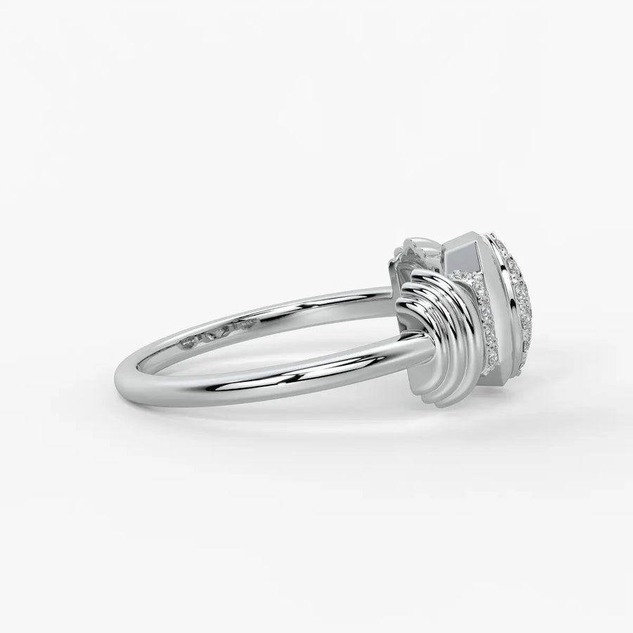 Marquise Geometric Statement Ladies Ring