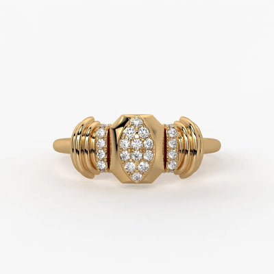 Marquise Geometric Statement Ladies Ring
