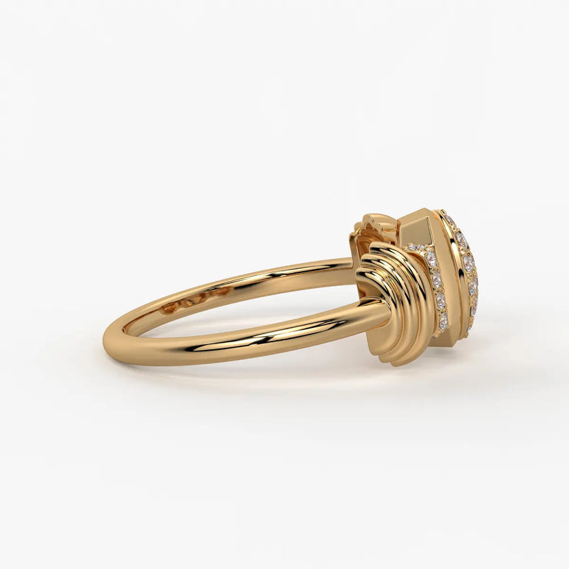 Marquise Geometric Statement Ladies Ring