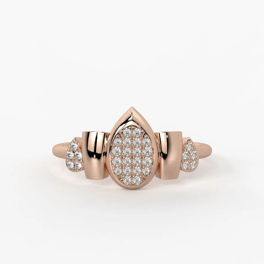Marquise Halo Statement Ladies Ring