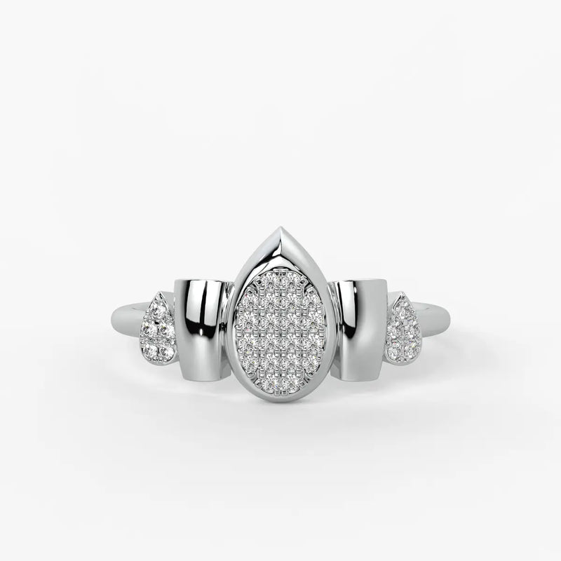 Marquise Halo Statement Ladies Ring